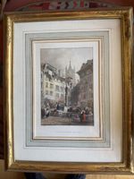 Gravure représentant La Place de La Palud  à Lausanne